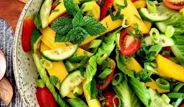 Mango Salad With A Homemade Lime Chilli Vinaigrette