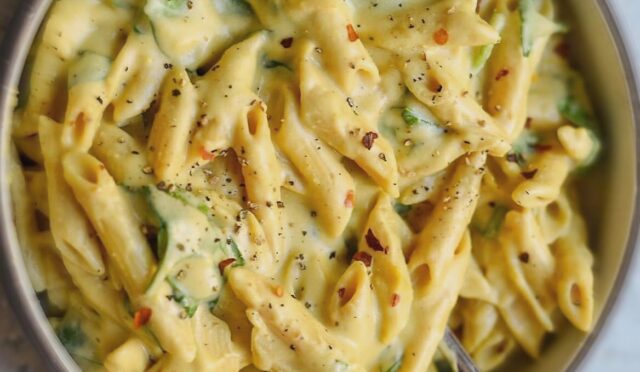 pot cheesy tahini penne
