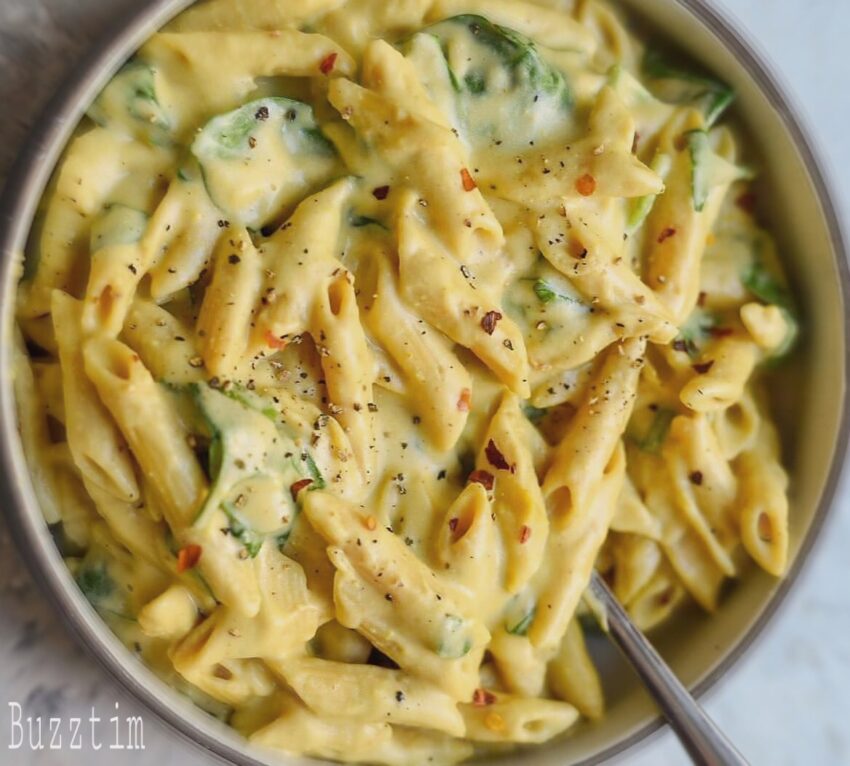 pot cheesy tahini penne