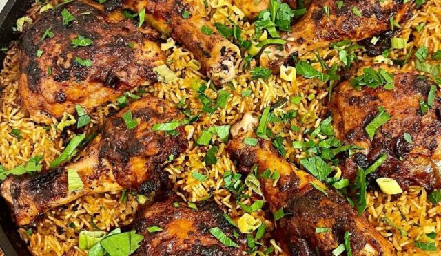 Sticky Baked Chicken And Rice