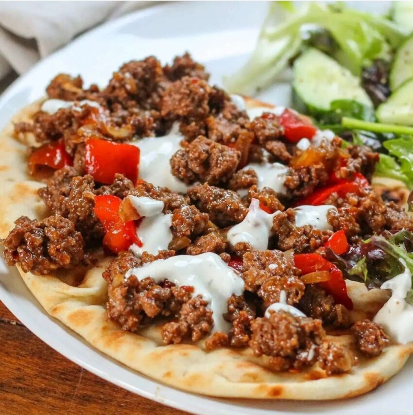 Sweet Chilli Beef Flatbreads