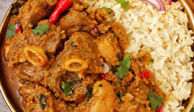 Mutton Curry And Rice