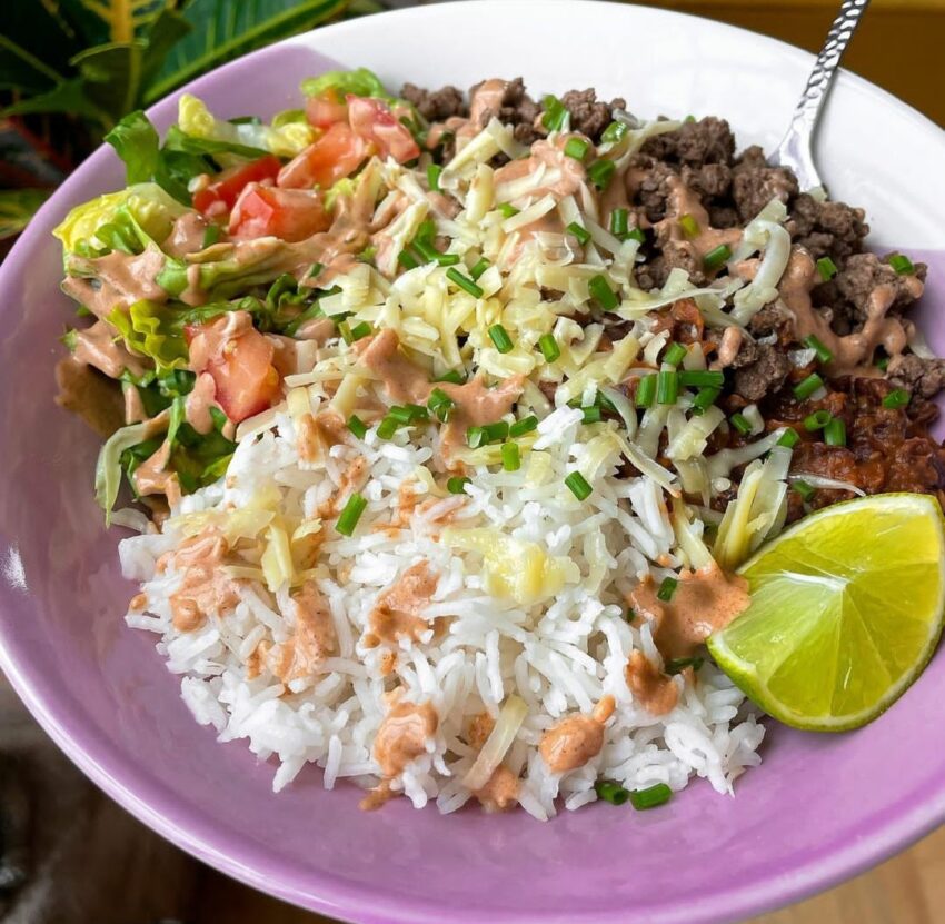 Beef And Black Bean Burrito Bowl