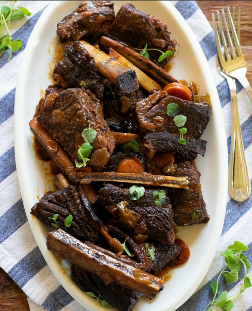 Red Wine Braised Short Ribs Recipe⁠