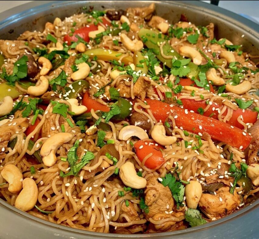 Chicken and Cashew Noodles