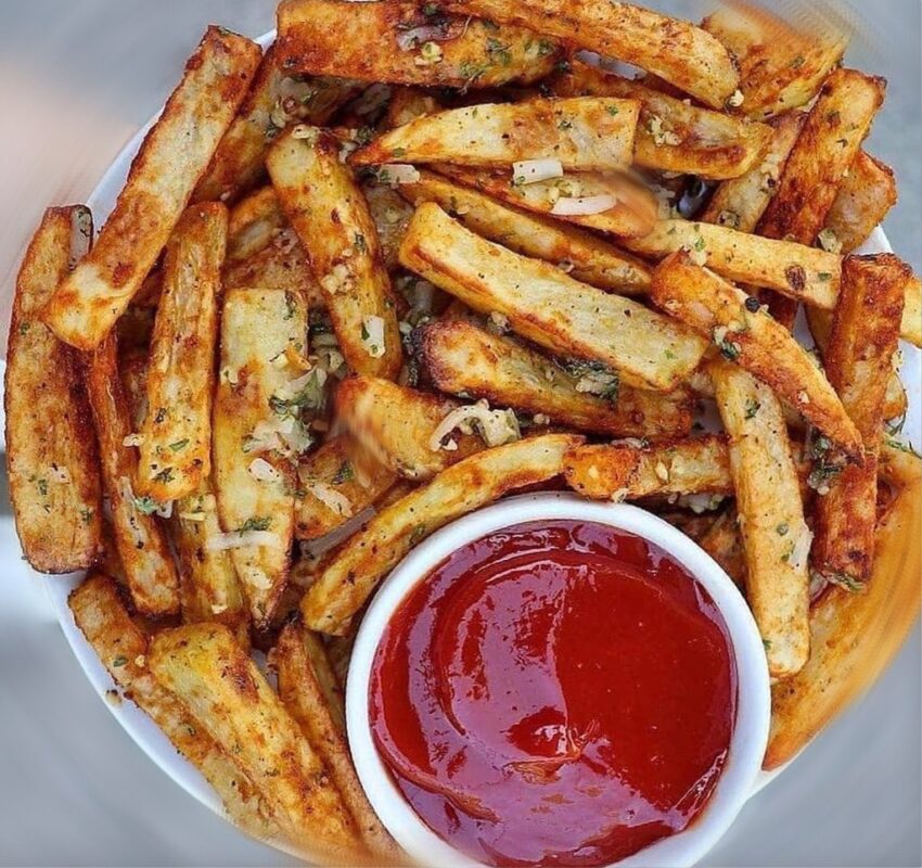 Baked Garlic Parmesan French Fries