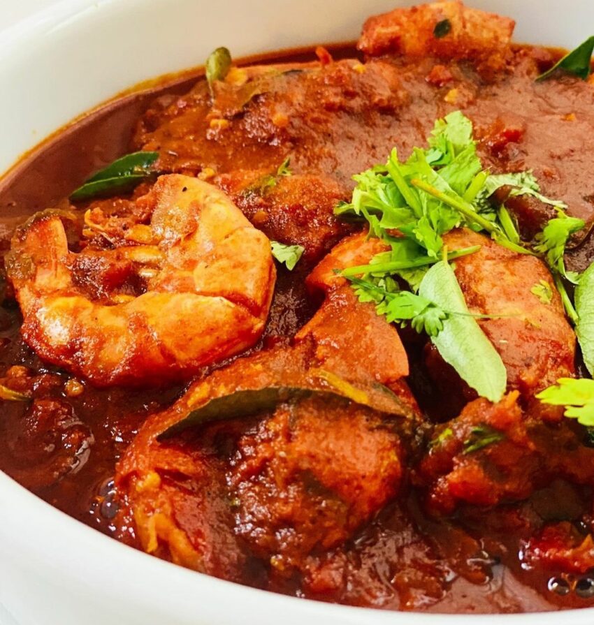 Simple and easy prawn curry