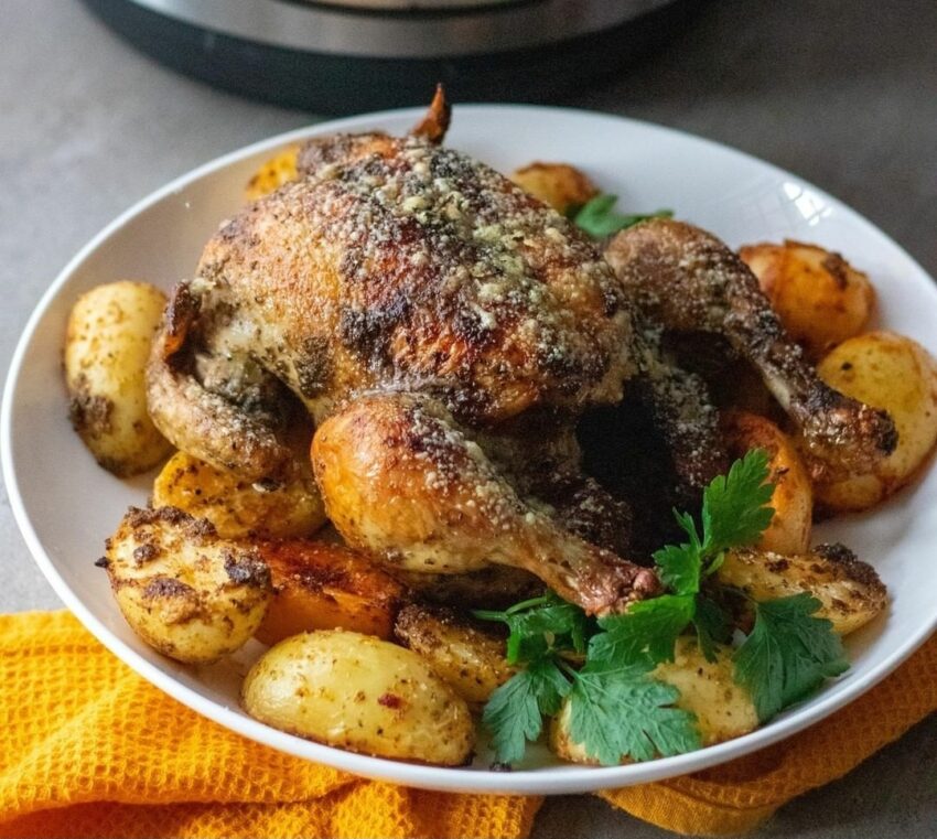 PARMESAN-CRUSTED CHICKEN
