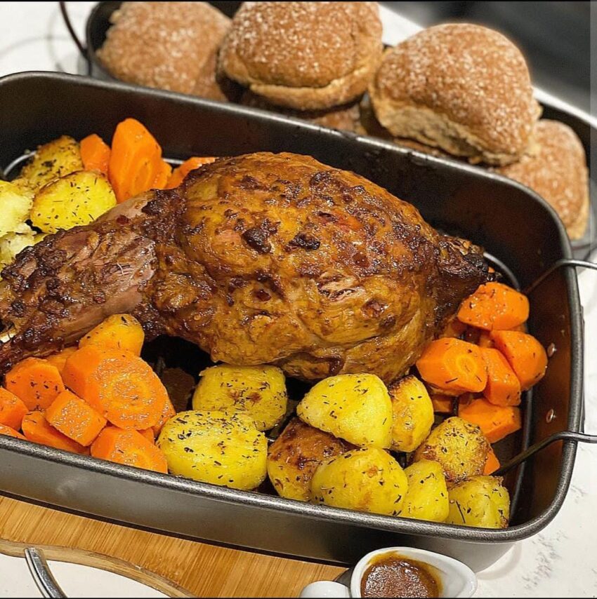 Roast leg of lamb