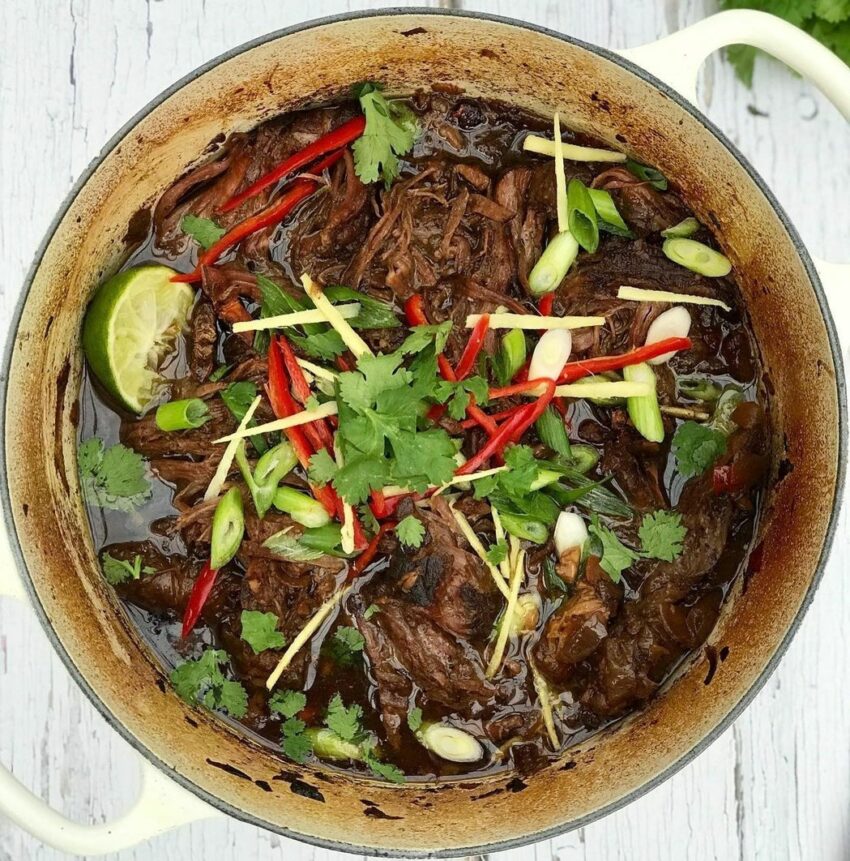 Slow Cooked Pulled Chinese Brisket