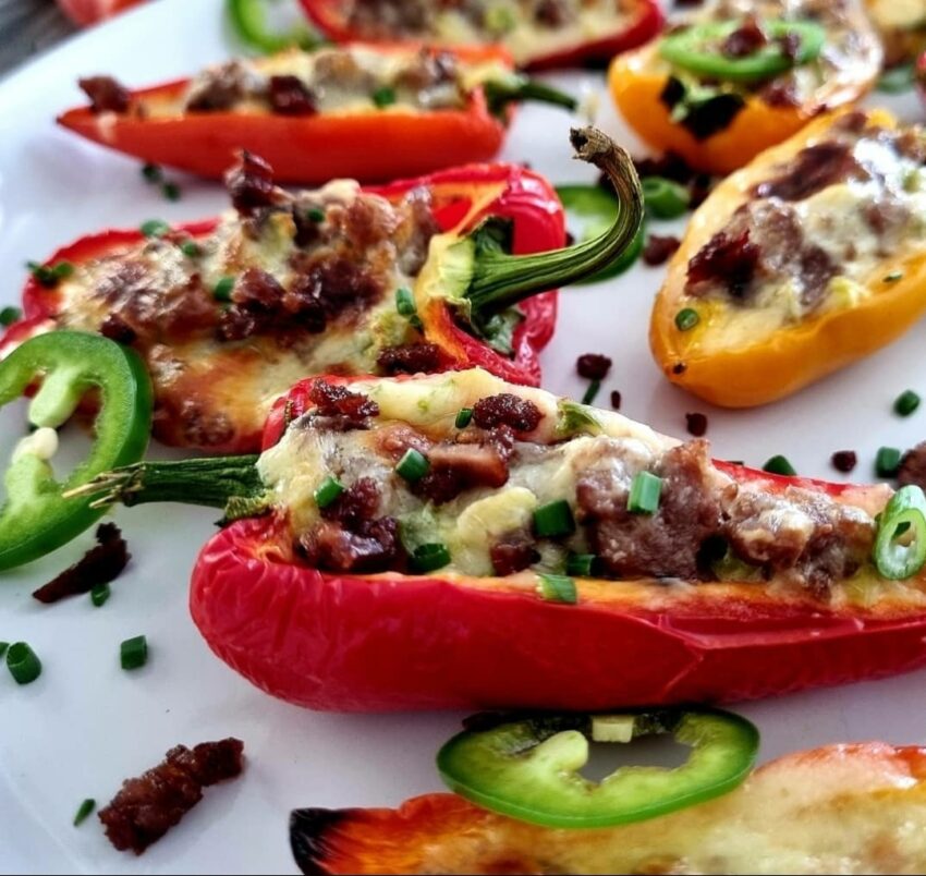 Cheesy Jalapeño & Wagyu Beef Stuffed Capsicum