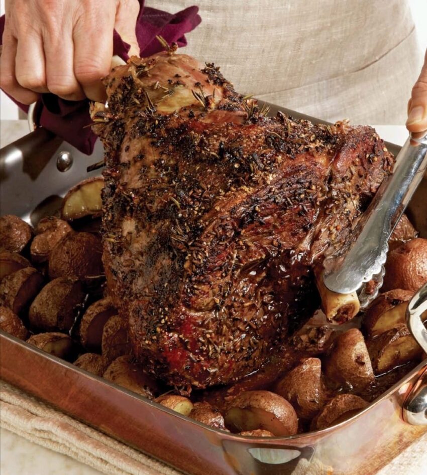 Rosemary-Garlic Roast Leg Of Lamb With Red Potatoes