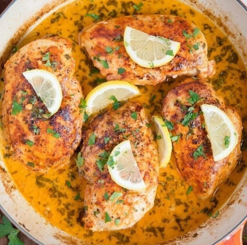 CHICKEN WITH LEMON BUTTER SAUCE⁠ ⁠