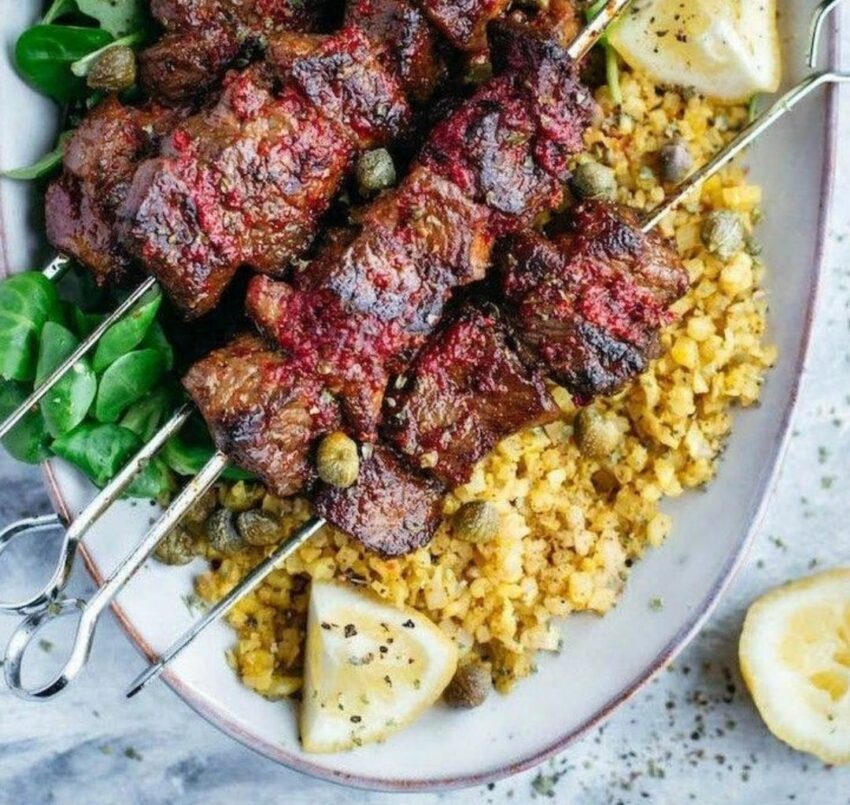 Mediterranean-Style Beef Skewers
