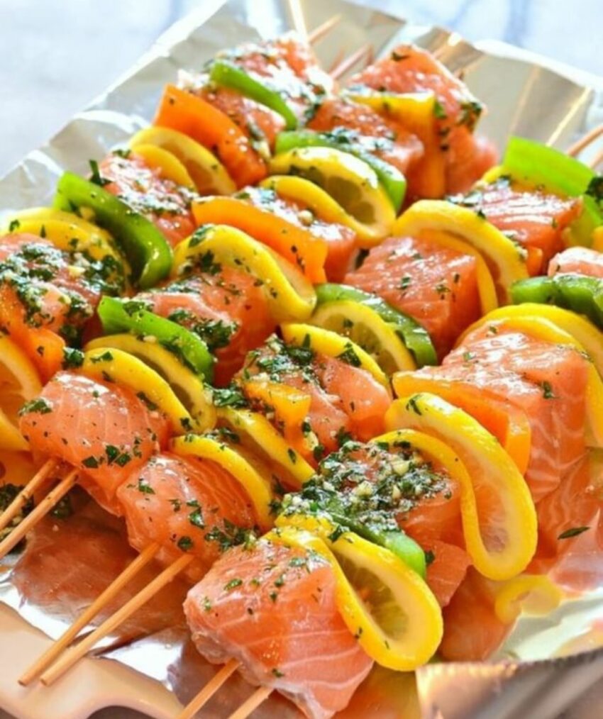 EASY SALMON KEBABS