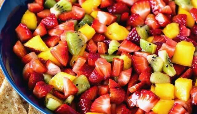 Fruit Salad And Cinnamon Chips Recipe