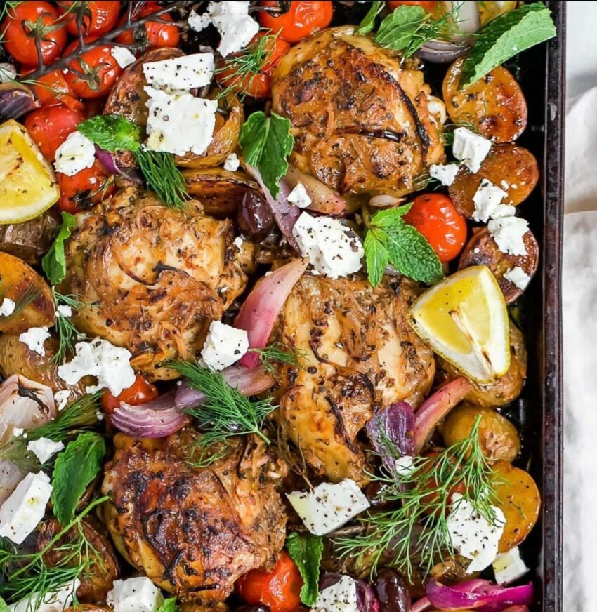 Greek Chicken Traybake