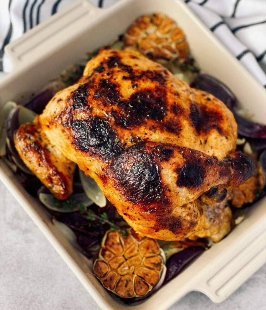 SRIRACHA AND MAYONNAISE ROAST CHICKEN