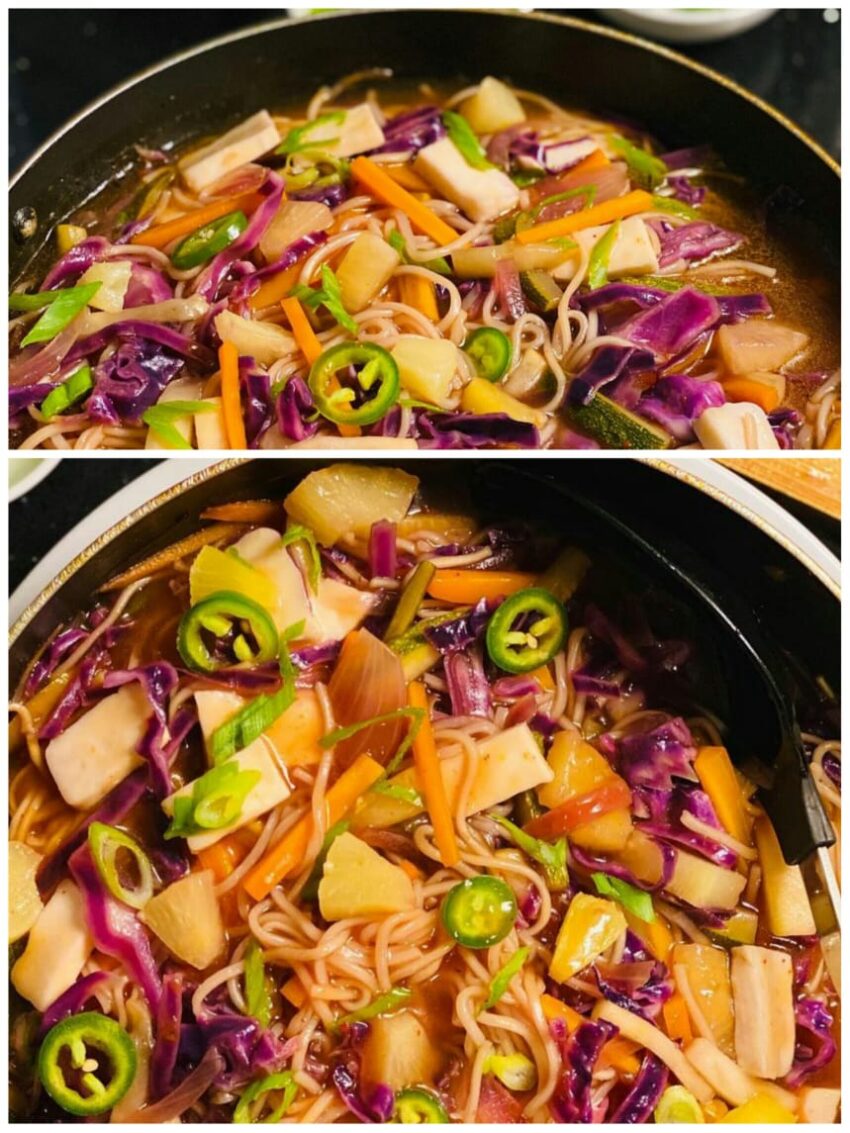 Asian Style Sweet & Sour Soupy Noodles 😋😋