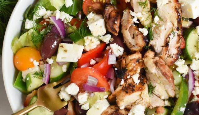 Grilled Greek Chicken Salad