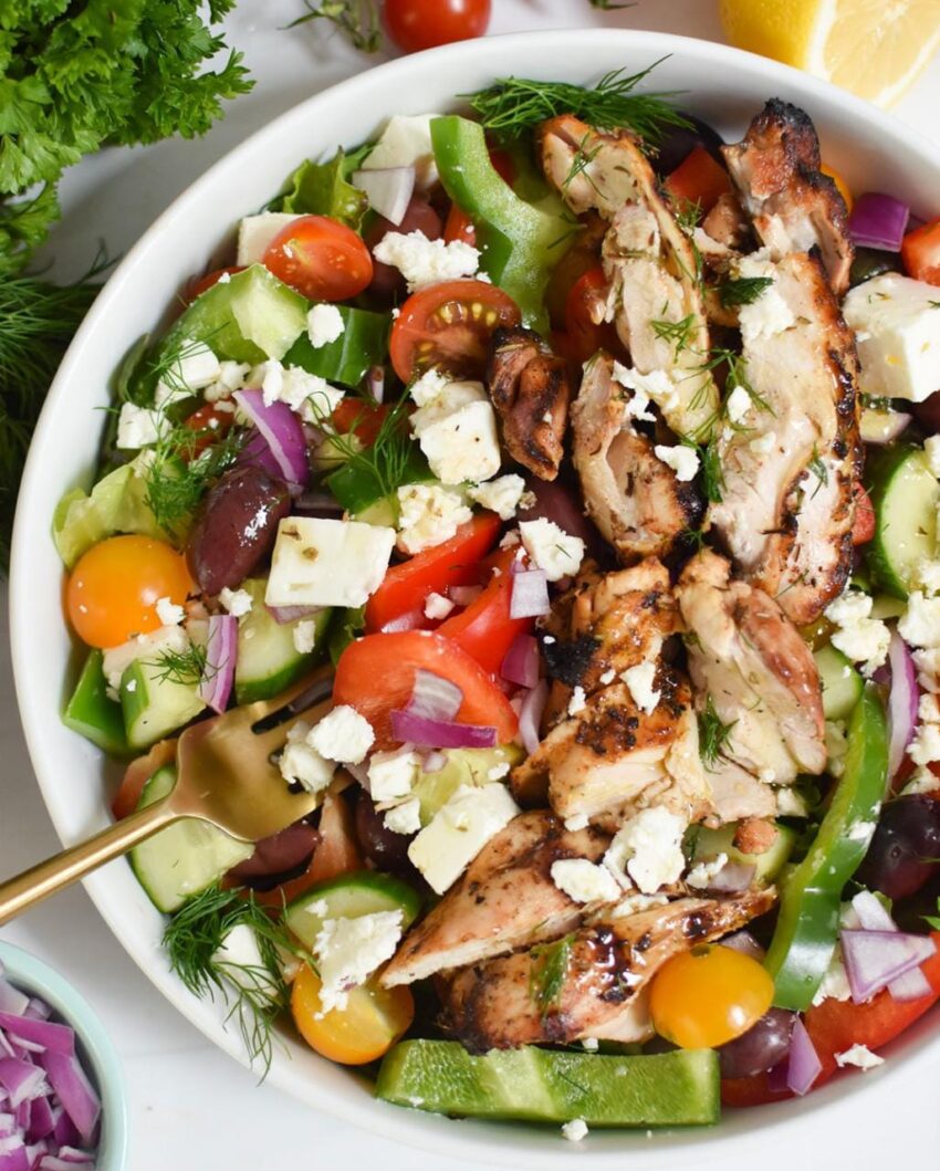 Grilled Greek Chicken Salad