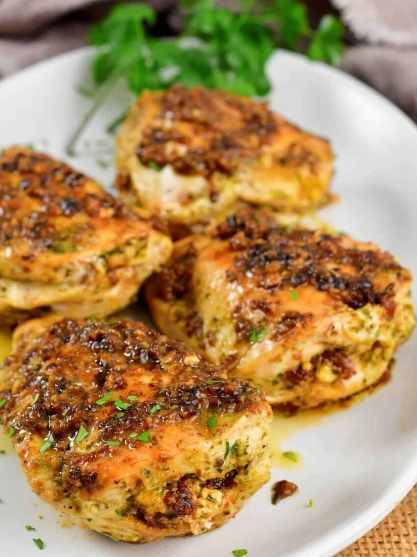 Sun Dried Tomato Feta Stuffed Chicken