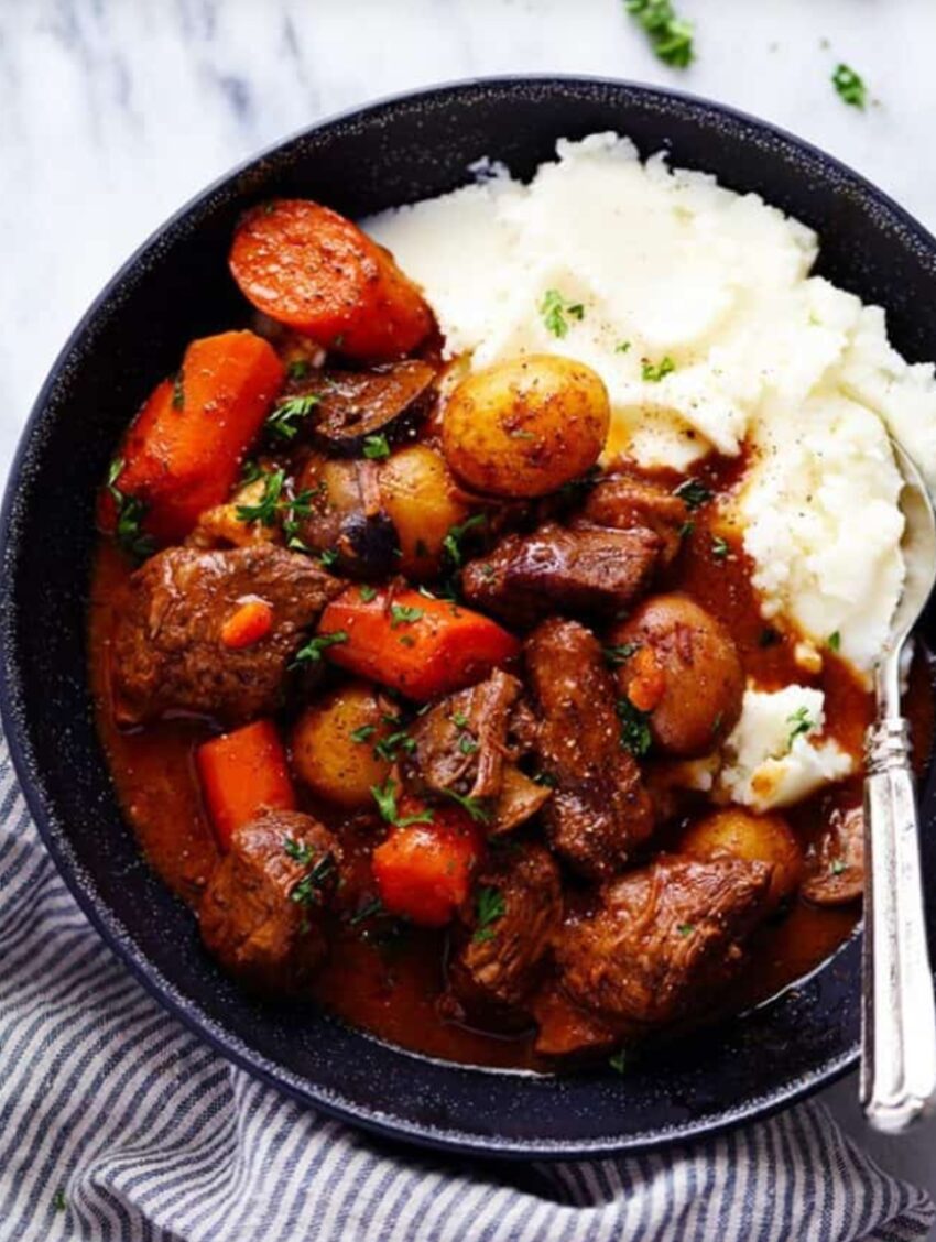 Slow Cooker Beef Bourguignon