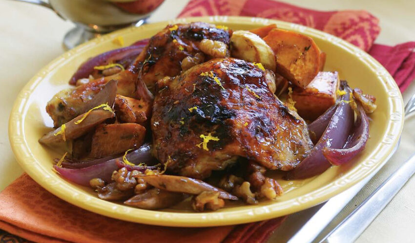 pomegranate-orange chicken