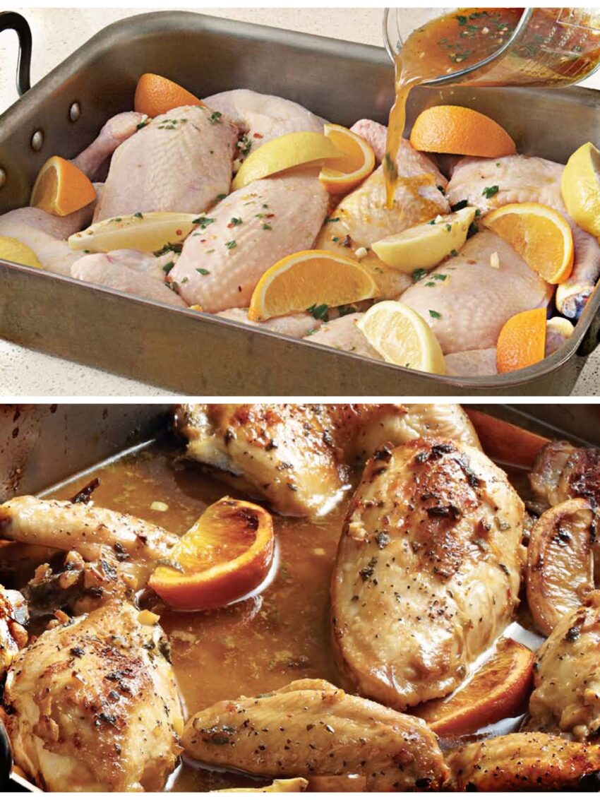 citrus-marinated roasted chicken