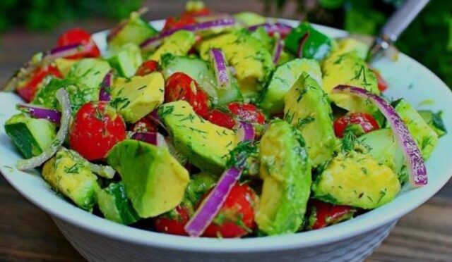 Cucumber Tomato & Avocado Salad
