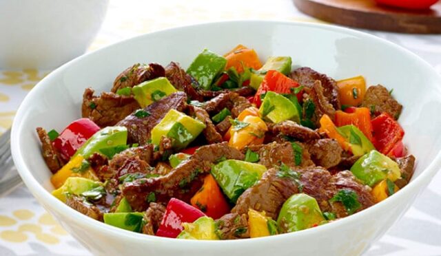 Lemongrass Beef with Avocado