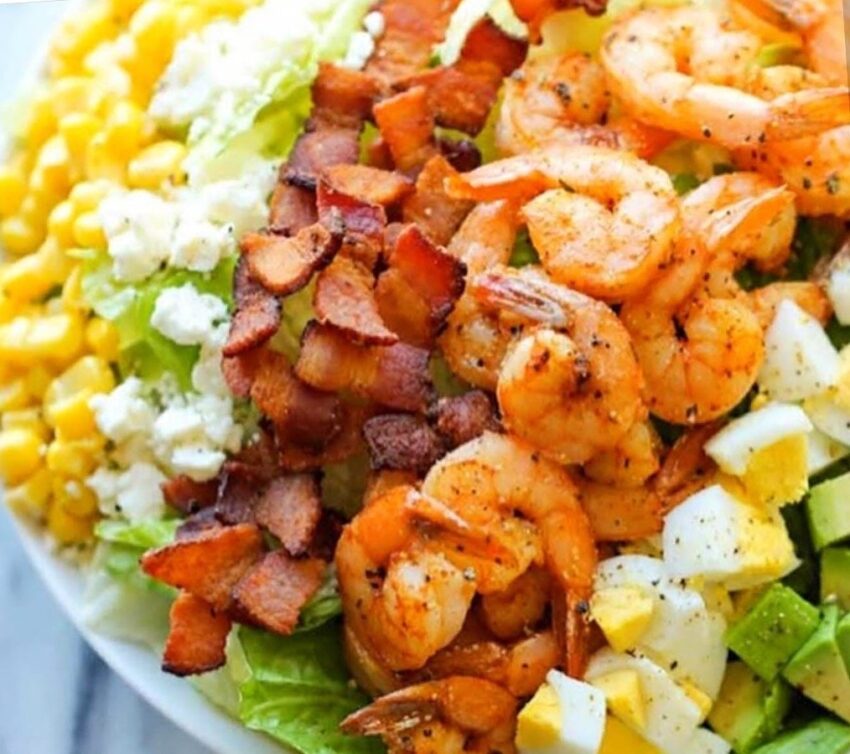 Shrimp Cobb Salad with Cilantro Lime Vinaigrette
