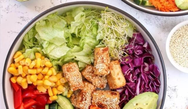 Sesame Crusted Tofu Nourish Bowl