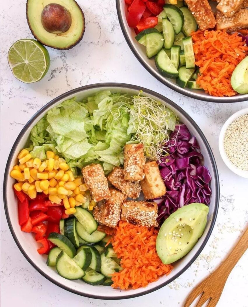 Sesame Crusted Tofu Nourish Bowl