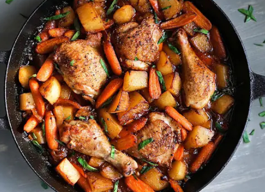 One – Pan Honey Garlic Chicken and Veggies Recipe