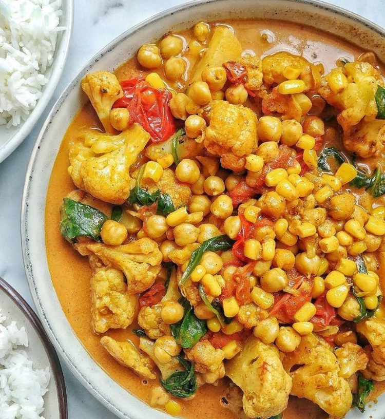 Cauliflower and chickpeas