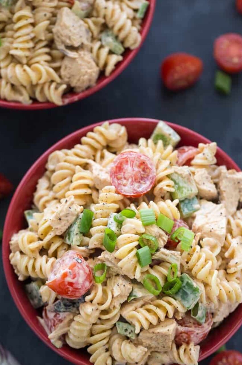 Grilled Butter Chicken Pasta Salad