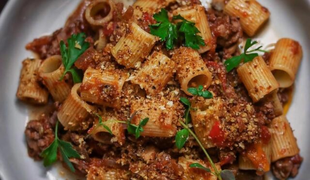 Fat Pasta Tubes with Sausage Fennel and Chipotle