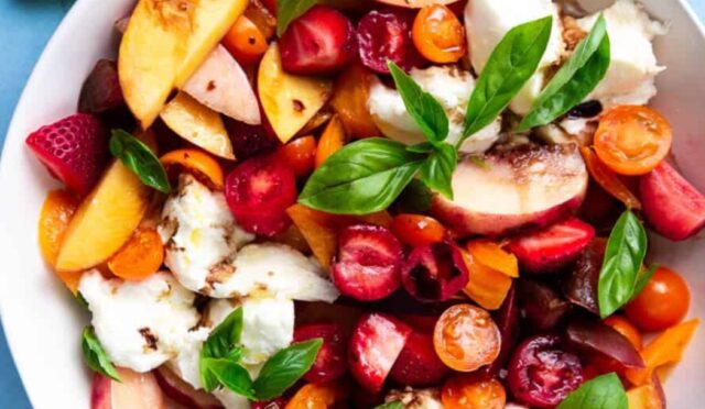 Summer Fruit Caprese Salad