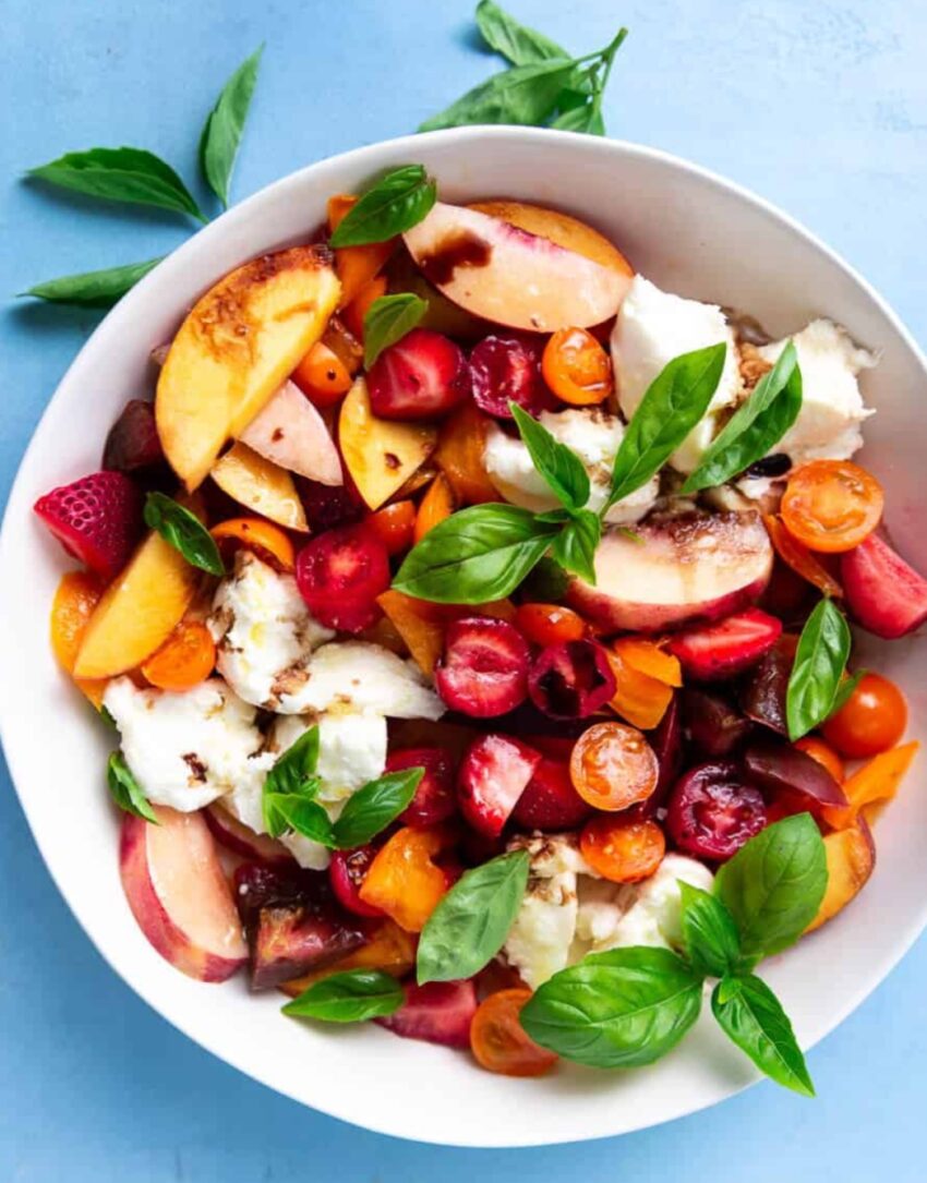 Summer Fruit Caprese Salad