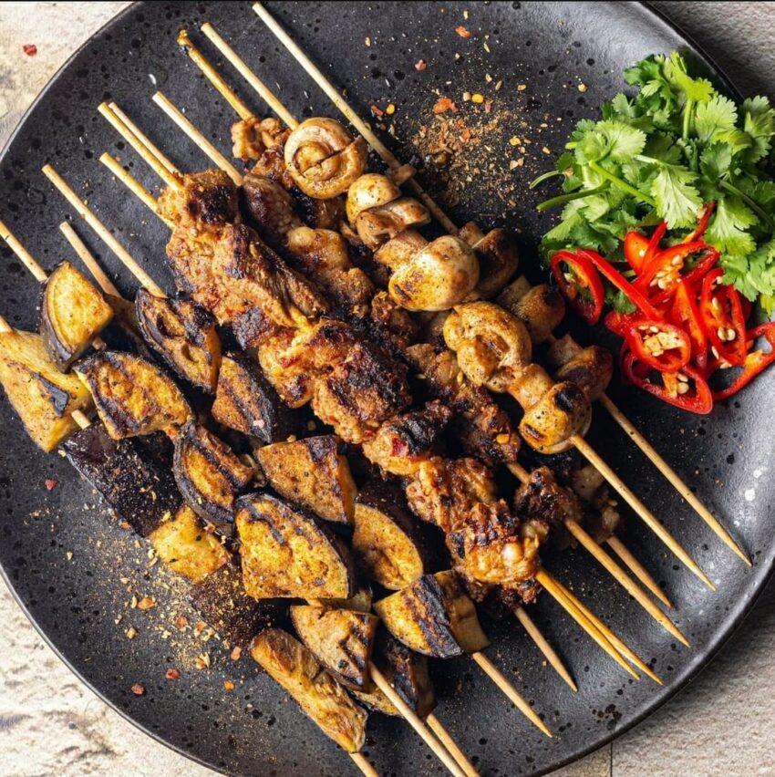 Juicy Lamb & Vegetable Skewers