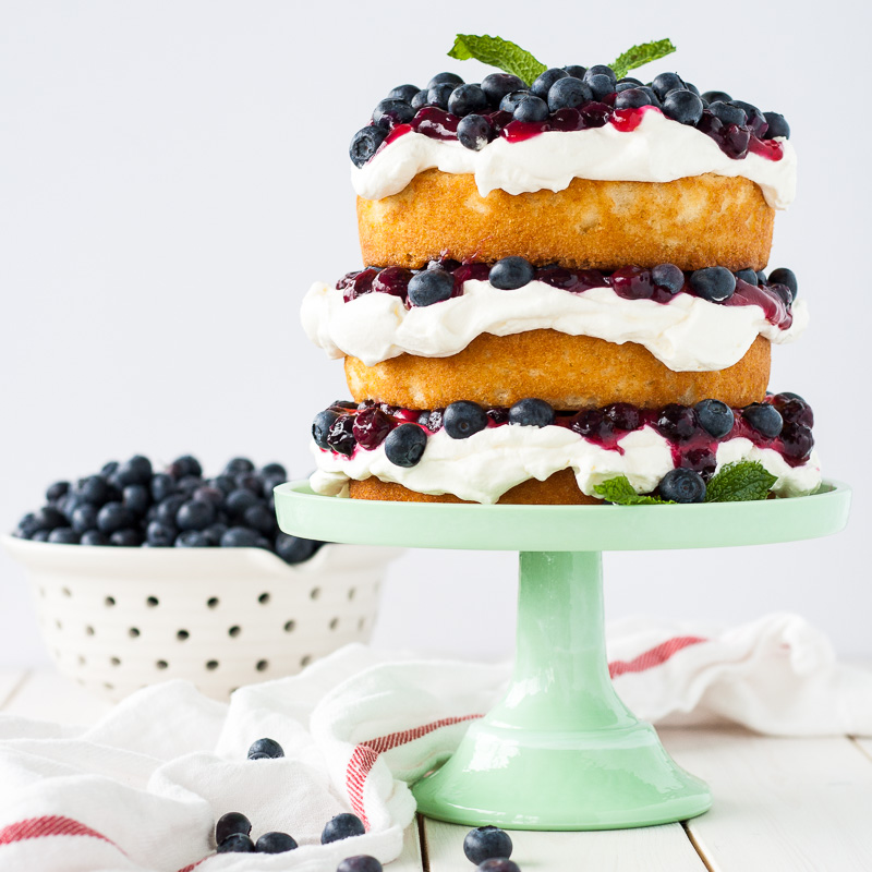 Blueberry Shortcake Cake