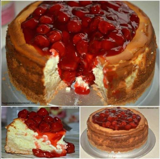 Cookie Cherry Cheese cake