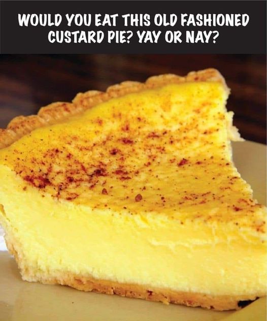 Old Fashioned Custard Pie