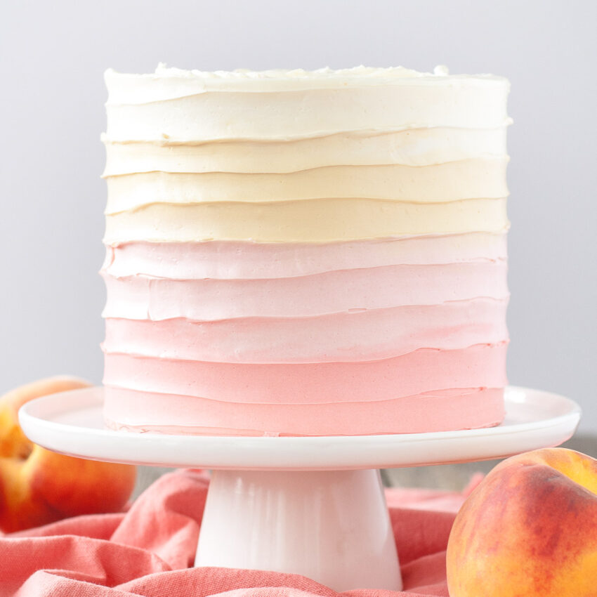 Ombre Peach Cake