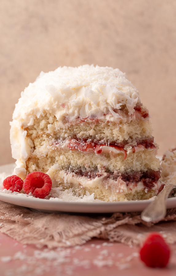 Raspberry COCONUT Cake