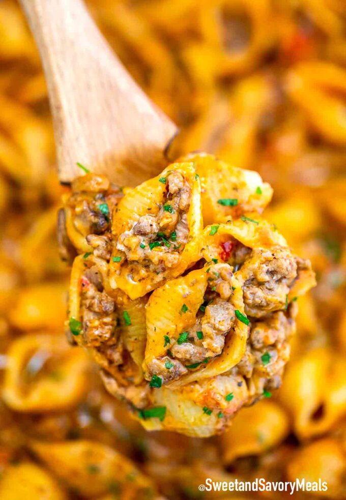 a spoonful of hamburger helper