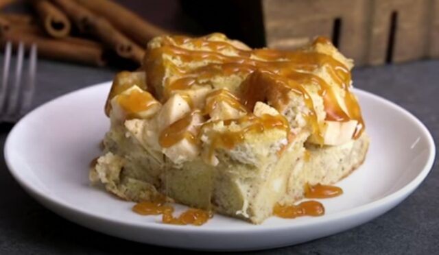 Caramel Apple Overnight French Toast Casserole Recipe
