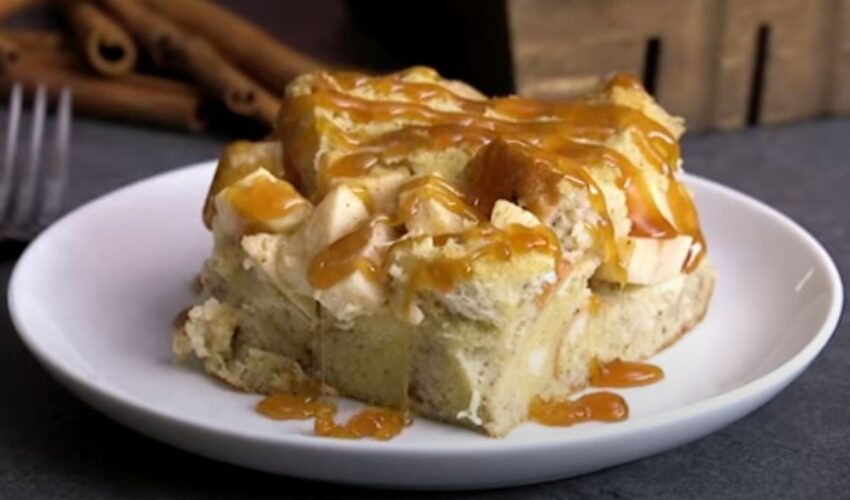 Caramel Apple Overnight French Toast Casserole Recipe