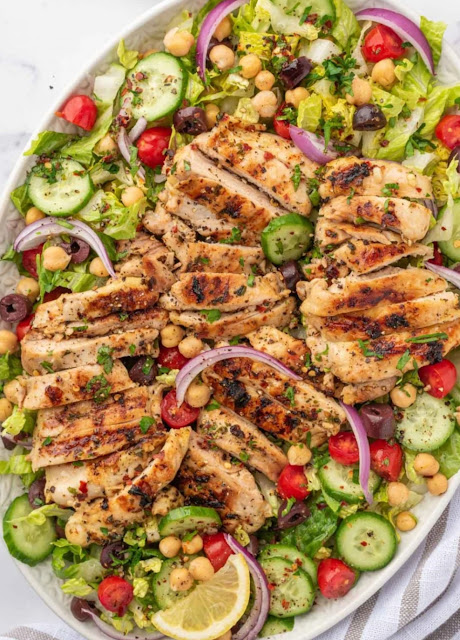Grilled Mediterranean Chicken Salad